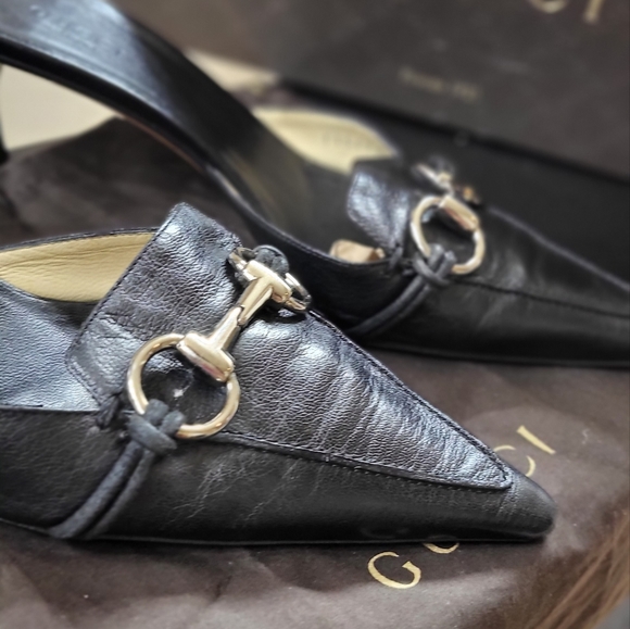 Gucci Black Leather Heels - Picture 10 of 10